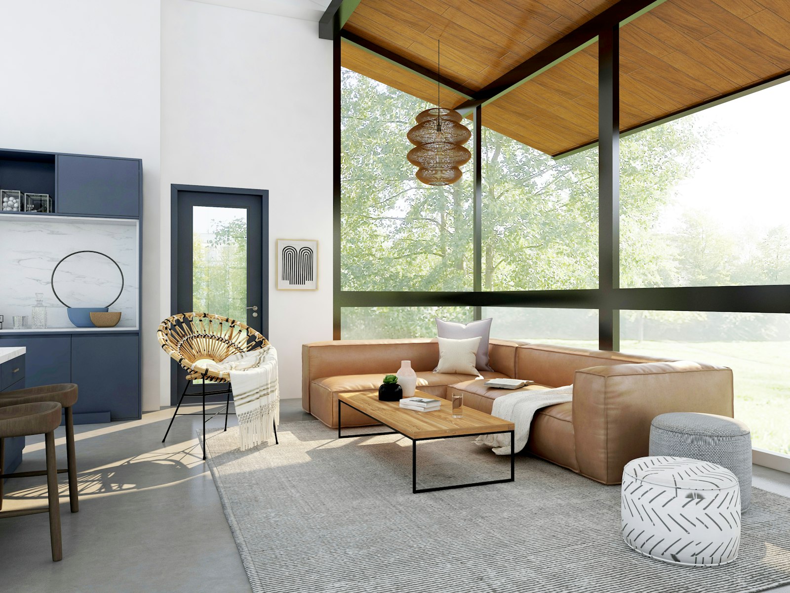 Renovated living space with natural light